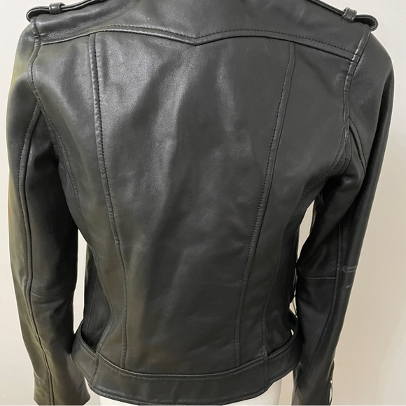 Maje fitted leather jacket - Picture 4 of 7